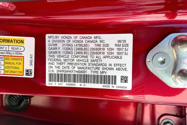 New 2026 Radiant Red Metallic Honda EX image 13