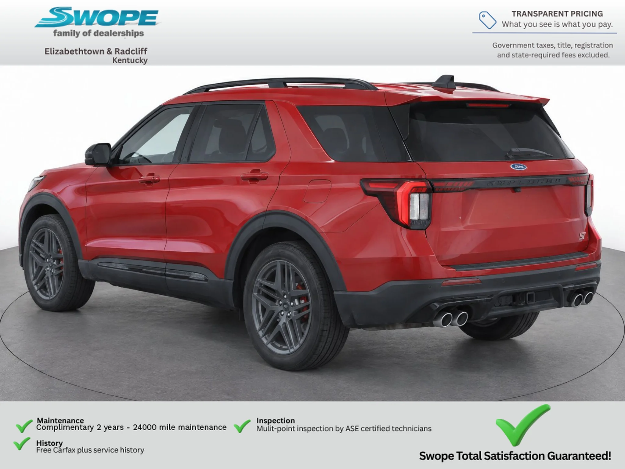 Used 2025 Rapid Red Metallic Tinted Clearcoat Ford ST image 7