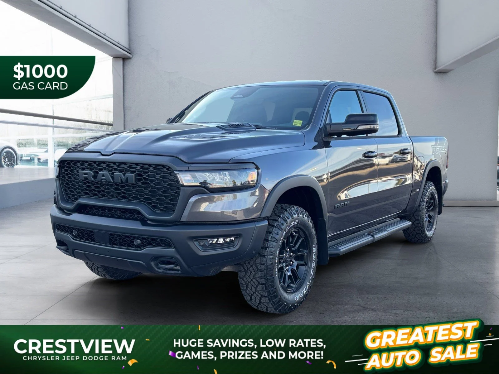 New 2027 Granite Crystal Metallic Ram Rebel image 1