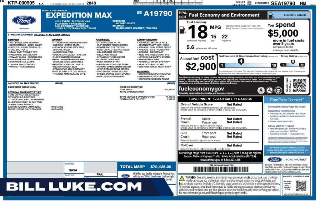 Used 2025 White Ford Platinum image 1