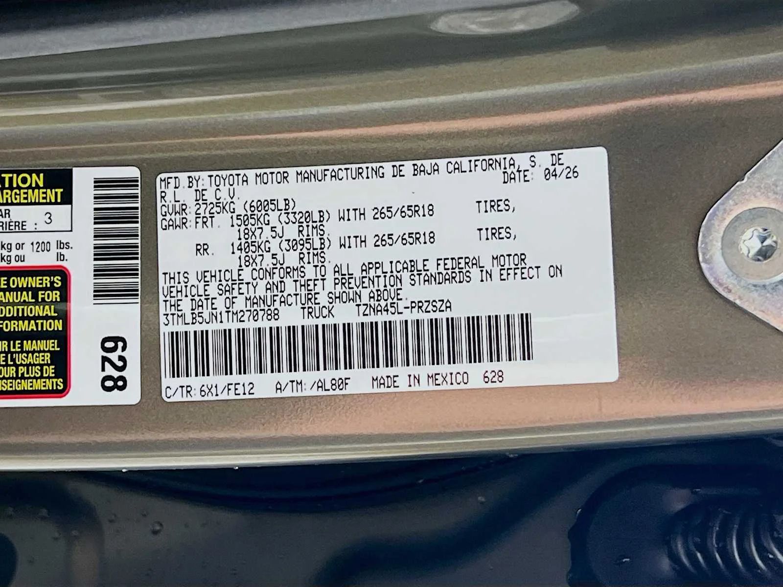 New 2026 Bronze Oxide Toyota TRD Sport image 20