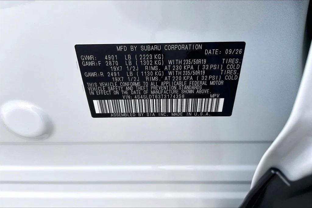 New 2026 CRYSTAL WHITE PEARL Subaru Touring image 16