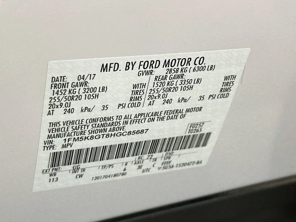 Used 2017 White Platinum Clearcoat Metallic Ford Sport image 34