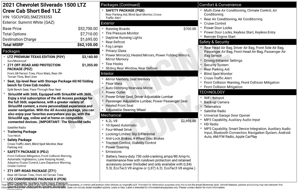Used 2021 Summit White Chevrolet LTZ image 20