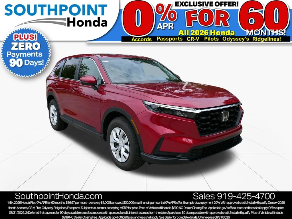 New 2026 Radiant Red Metallic Honda LX image 1