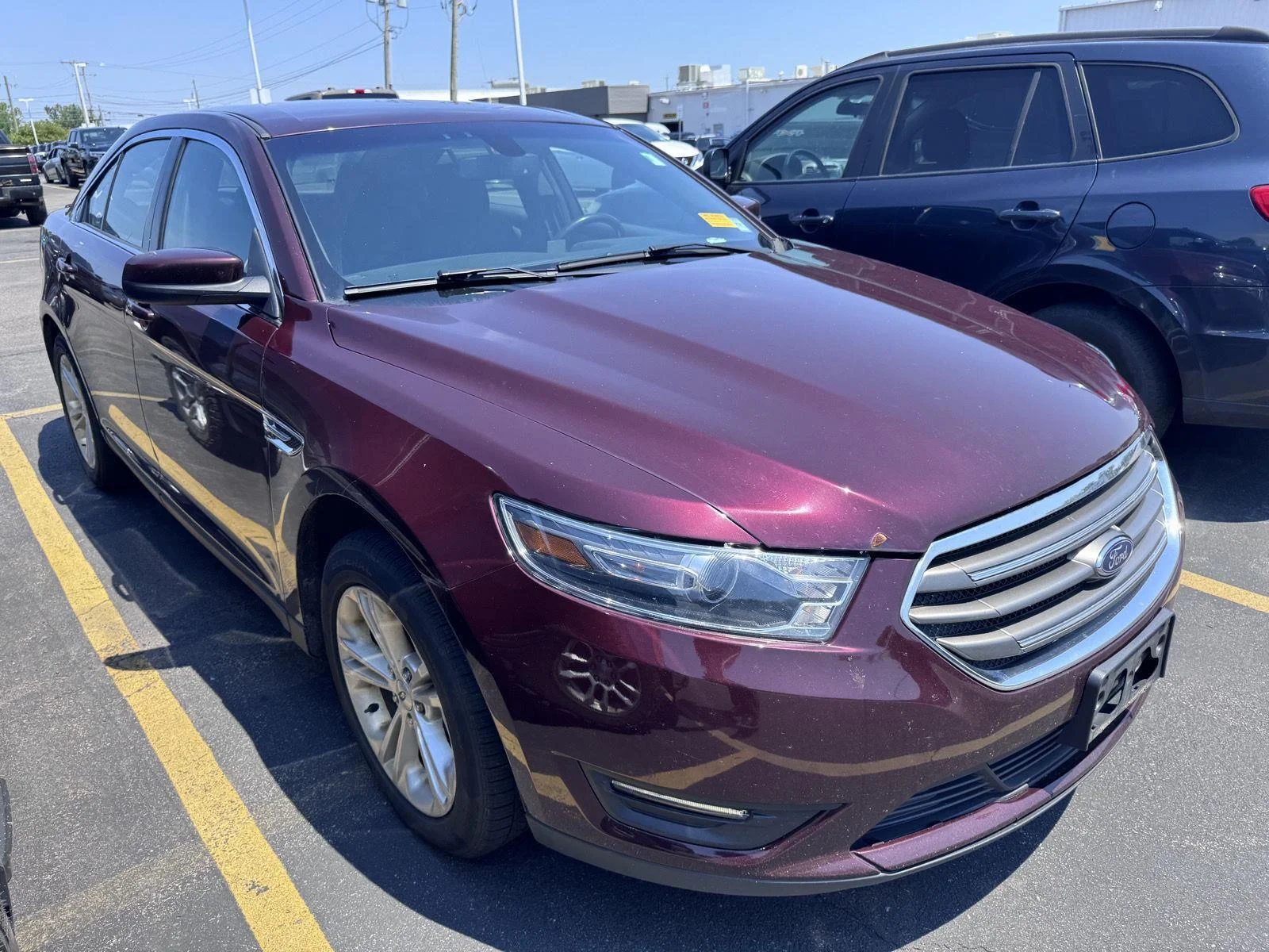 Used 2018 Burgundy Velvet Metallic Tinted Clearcoat Ford SEL image 2