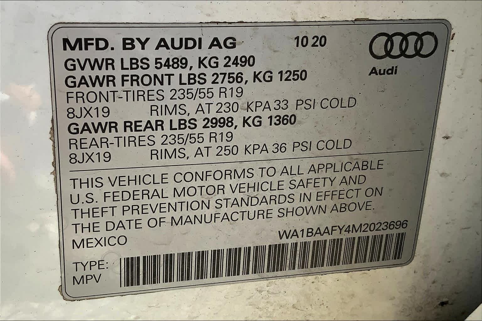 Used 2021 Glacier White Metallic Audi Premium Plus image 34