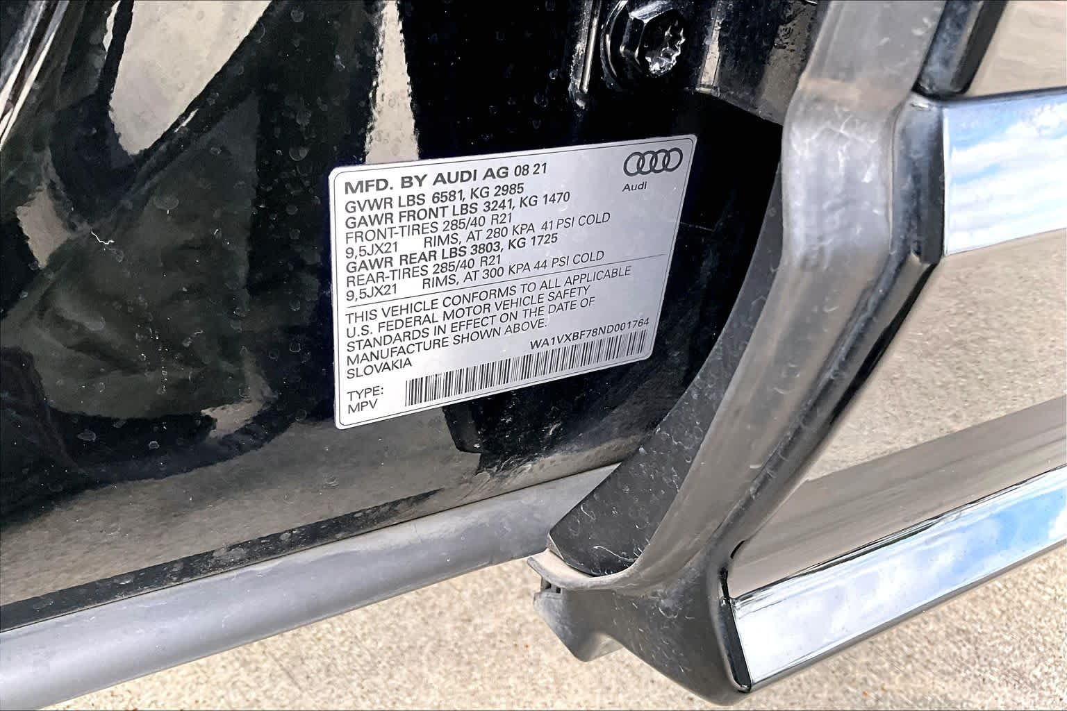 Used 2022 Mythos Black Metallic Audi Prestige image 37