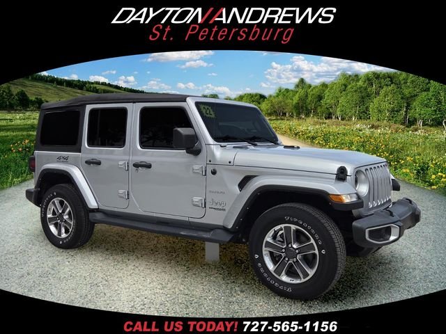 Used 2022 Silver Jeep Unlimited Sahara image 1