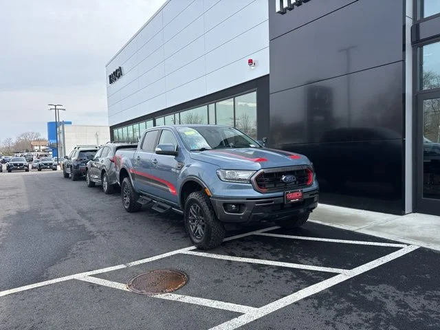 Blue (Azure Gray Metallic) 2023 Ford Ranger Lariat SuperCrew 4WD Pickup Truck Four-Wheel Drive