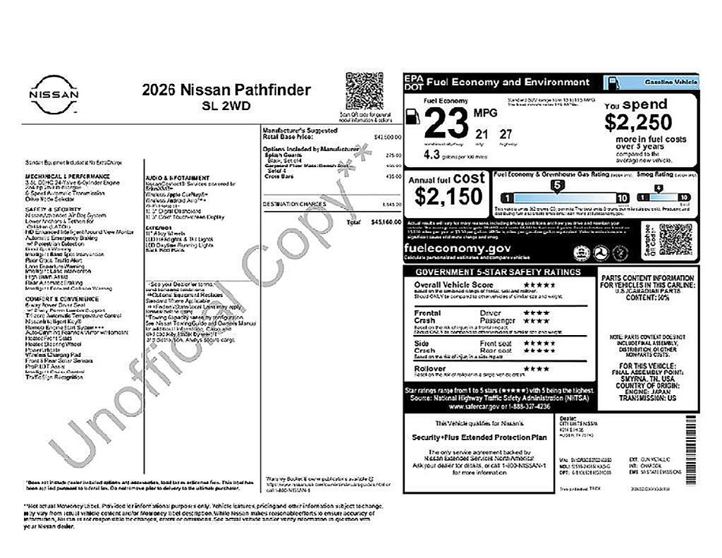 New 2026 Gray Nissan SL image 9