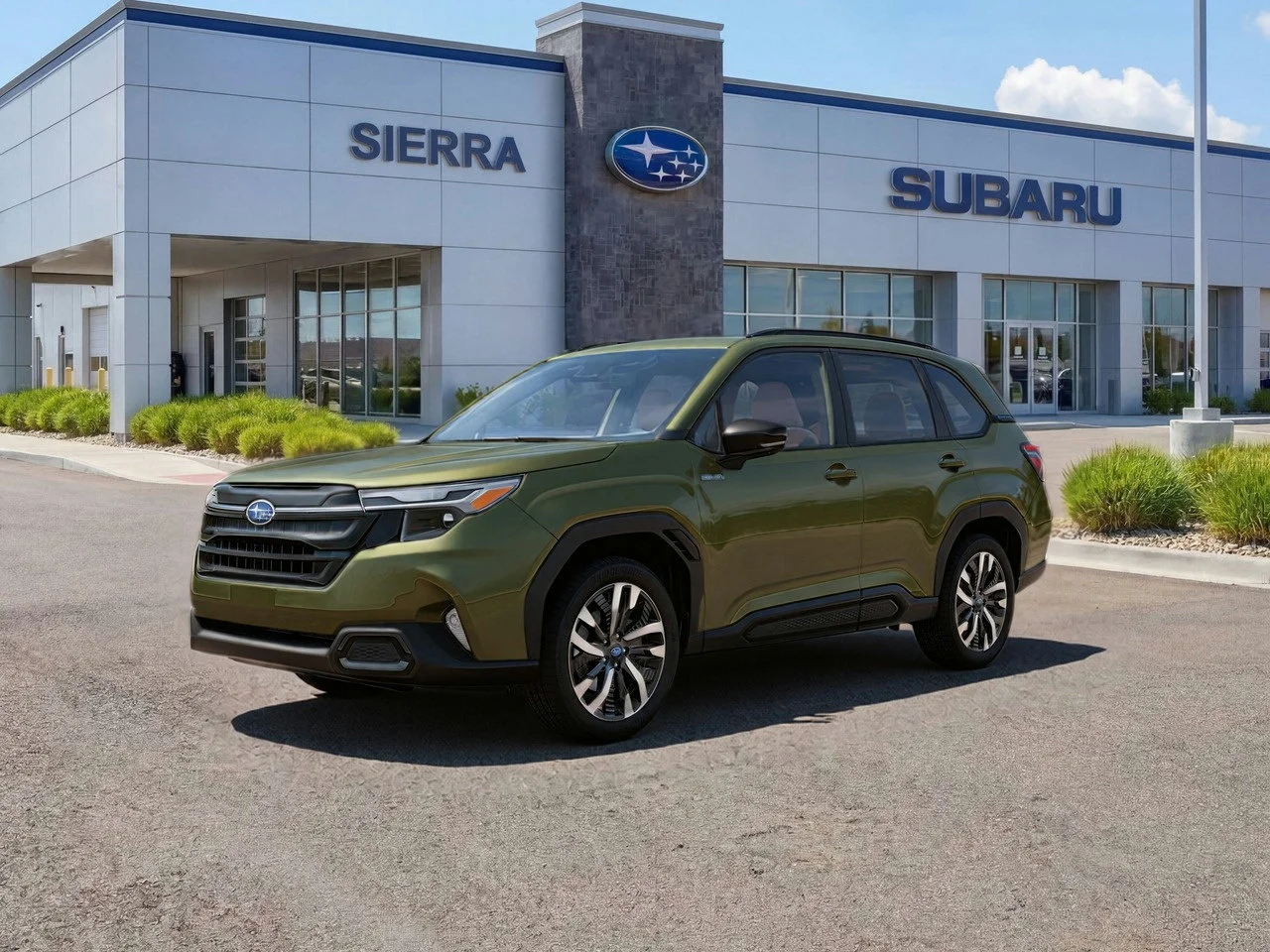 New 2026 Autumn Green Metallic/Crystal Black Silica Subaru Touring Hybrid image 1