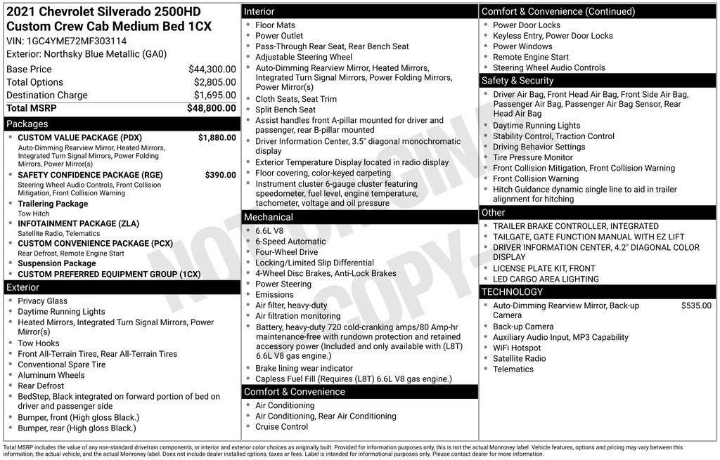 Used 2021 Blue Chevrolet Custom image 2