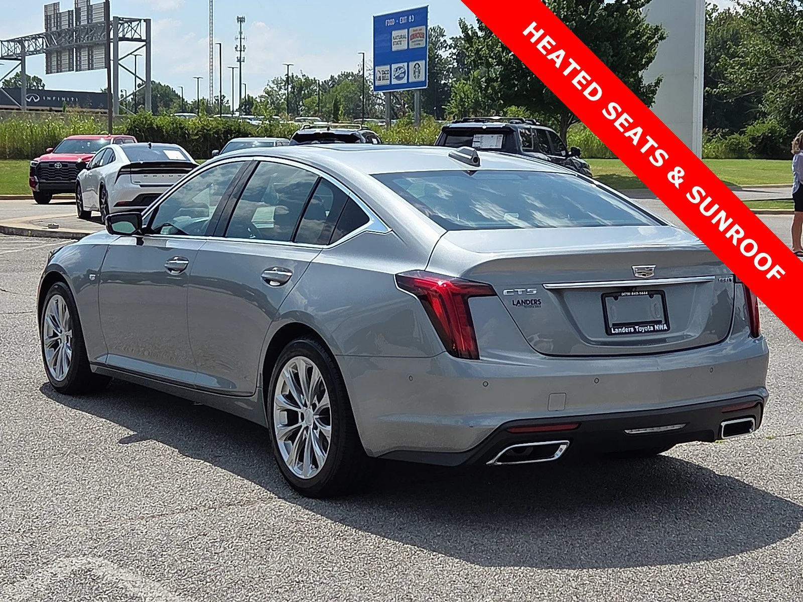 Used 2023 Argent Silver Metallic Cadillac Premium Luxury image 4