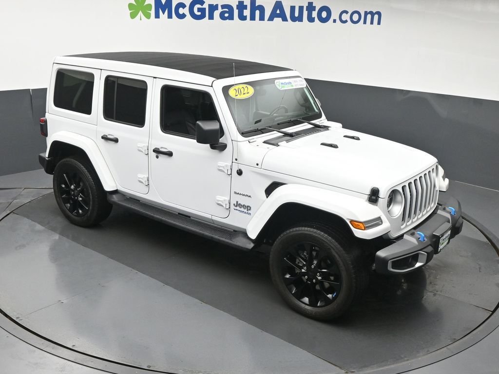Used 2022 White Jeep Unlimited Sahara 4xe image 4