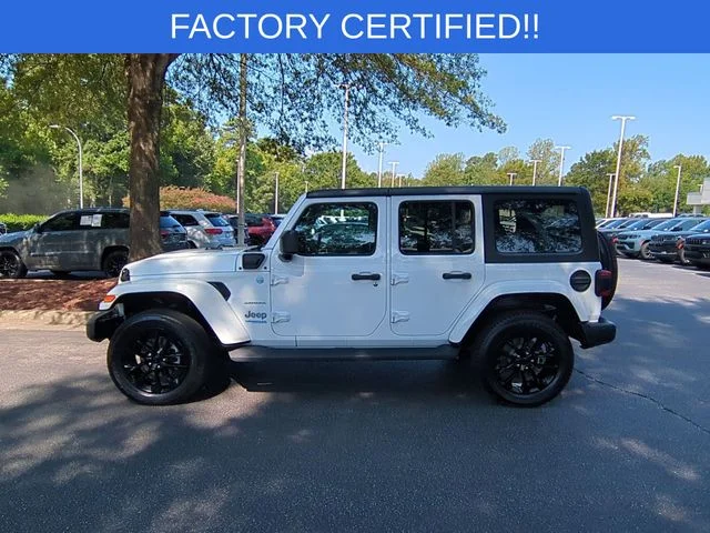Used 2022 White Jeep Unlimited Sahara 4xe image 2