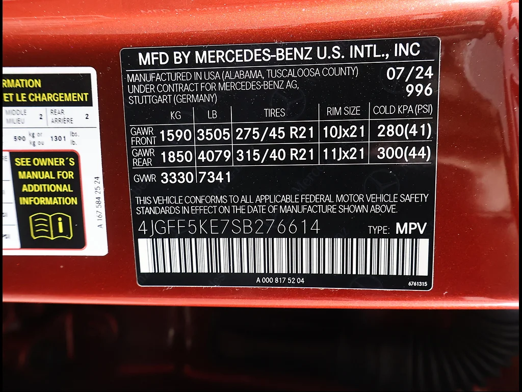 Used 2025 MANUFAKTUR Cardinal Red Metallic Mercedes-Benz GLS 450 image 13