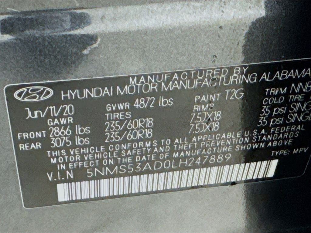 Used 2020 Portofino Gray Hyundai Limited image 43
