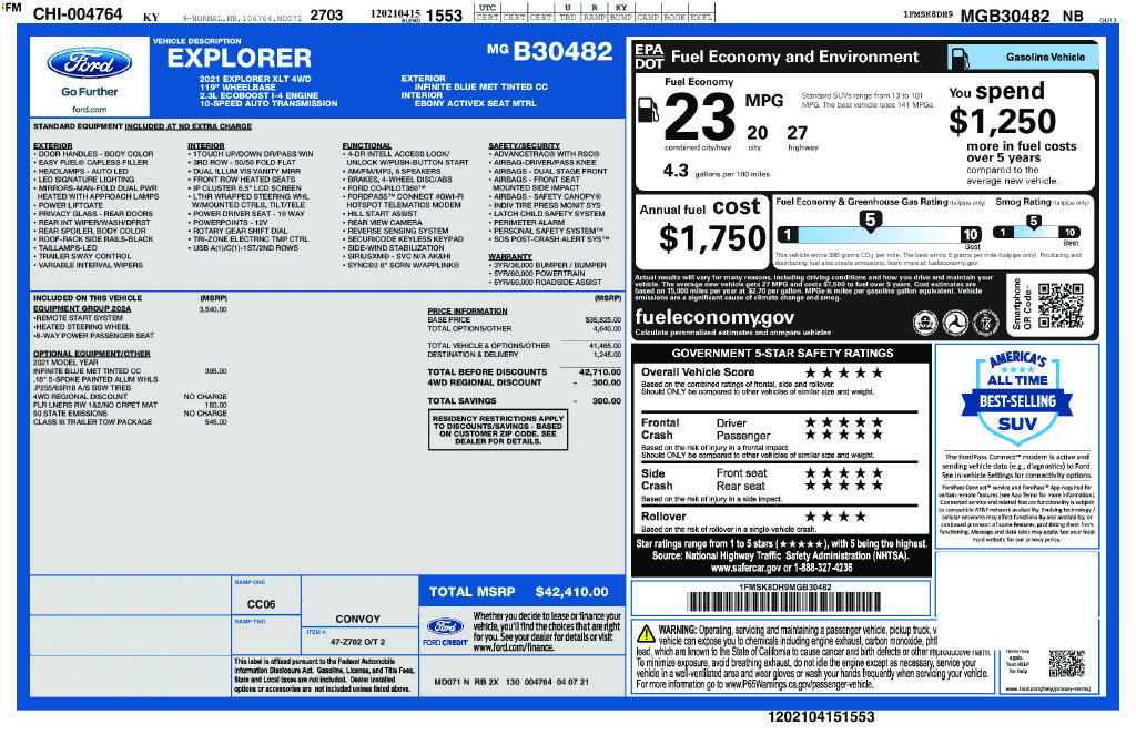 Used 2021 Blue Ford XLT image 22