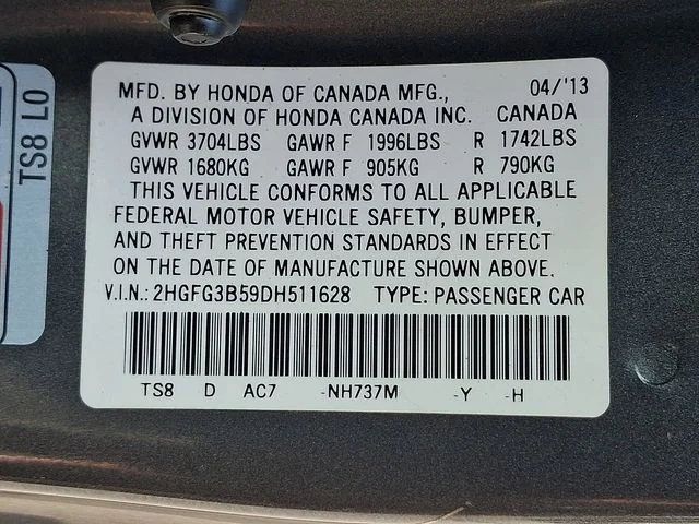 Used 2013 Gray Honda LX image 29