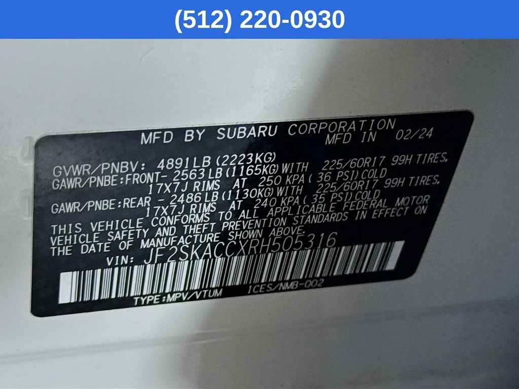 Certified Used 2024 White Subaru Premium image 41