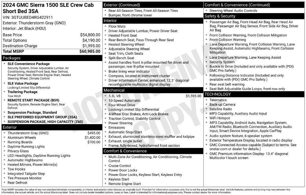 Used 2024 Gray GMC SLE image 21