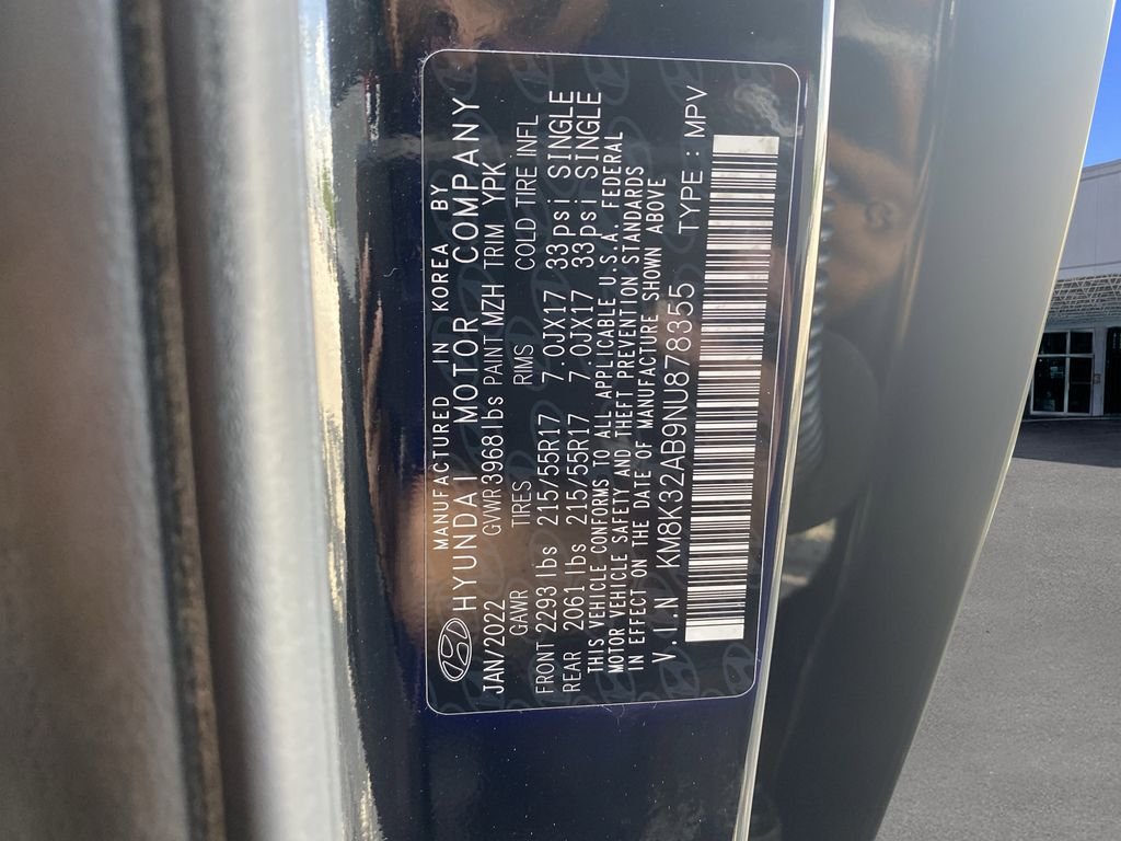 Used 2022 Ultra Black Pearl Hyundai SEL image 33