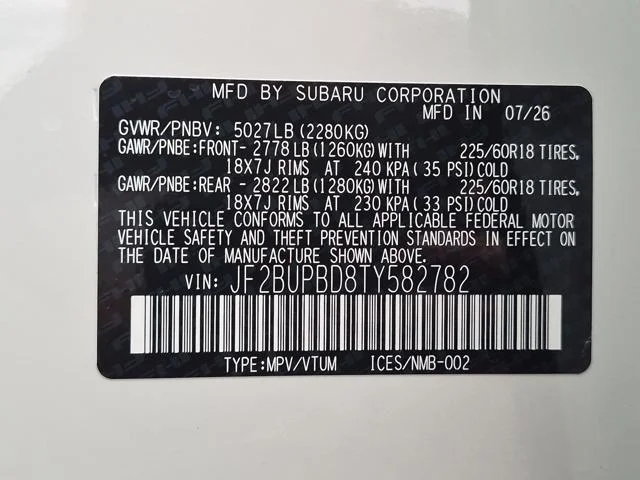New 2026 CRYSTAL WHITE PEARL Subaru Premium image 52