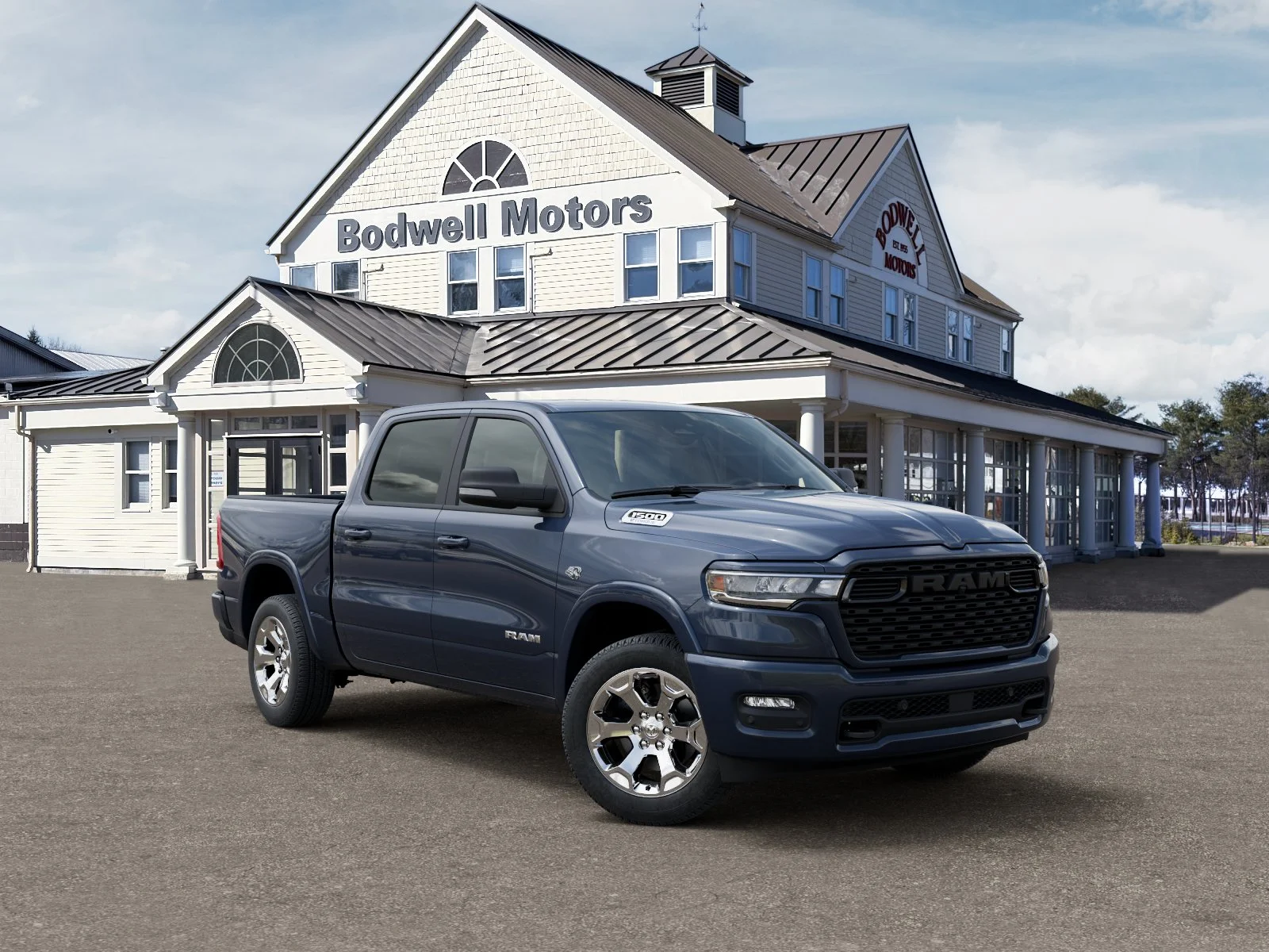 New 2026 Forged Blue Metallic Exterior Paint RAM Big Horn Quad Cab 4x2 6