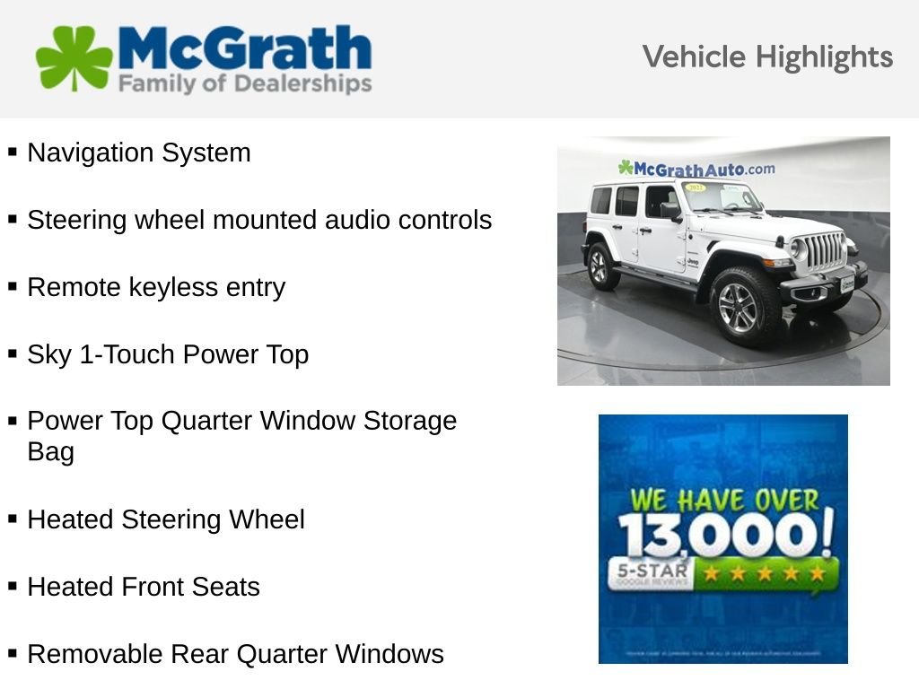 Used 2022 White Jeep Unlimited Sahara image 6