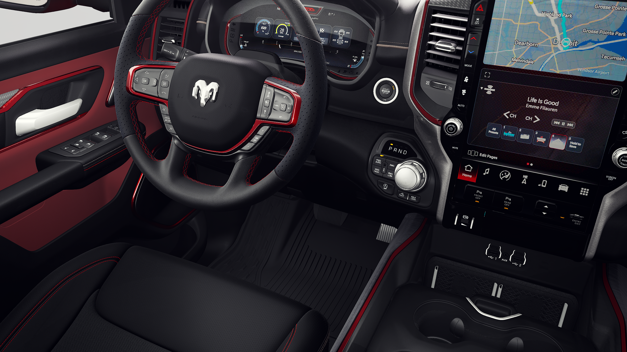 New 2027 Molten Red Pearl-Coat Exterior Paint RAM REBEL image 21