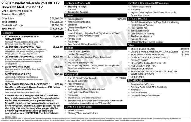 Certified Used 2020 BLACK Chevrolet LTZ image 37