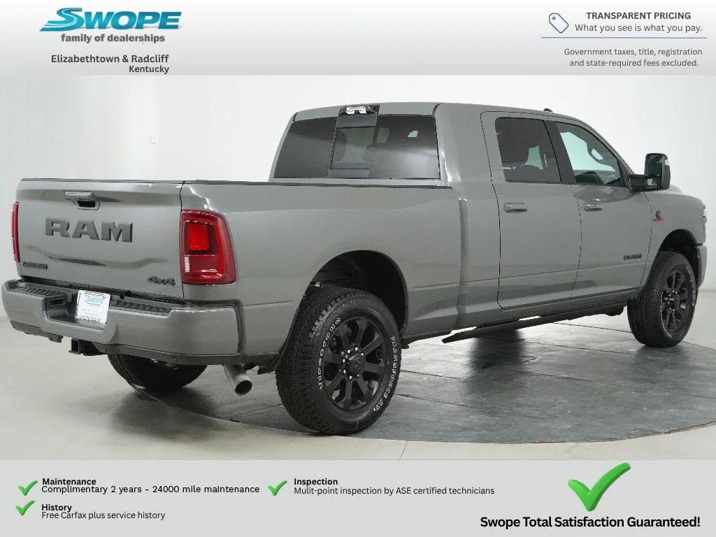 New 2026 Ceramic Gray Clear-Coat Exterior Paint RAM Laramie image 3