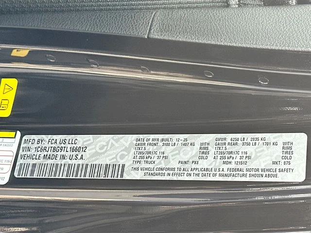 New 2026 Black Clear-Coat Exterior Paint Jeep Rubicon X image 22