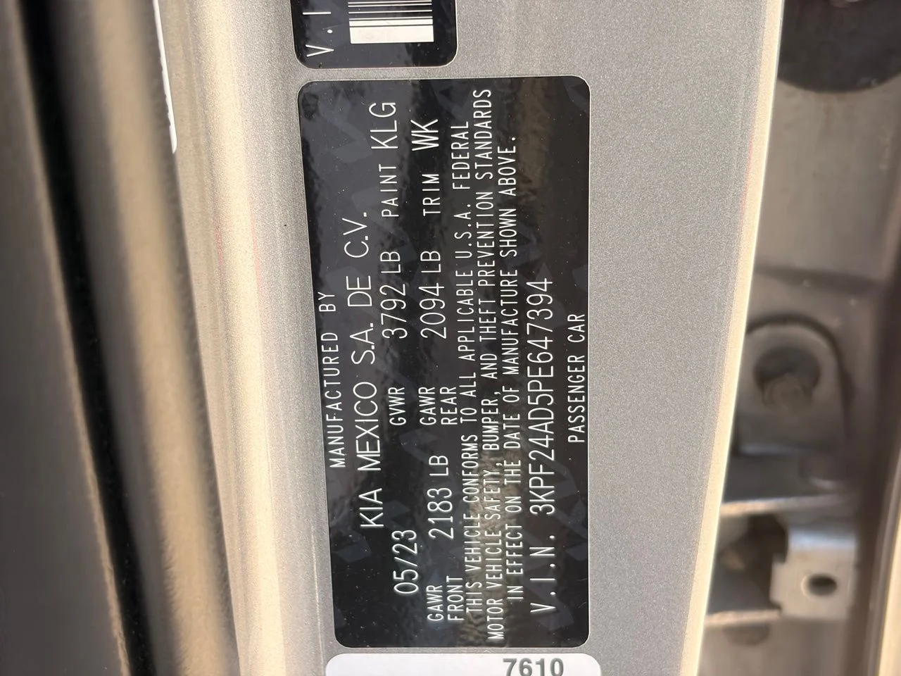 Used 2023 Steel Gray Kia LXS image 30