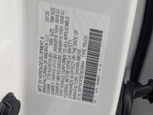 New 2026 Platinum White Pearl Honda RTL image 20