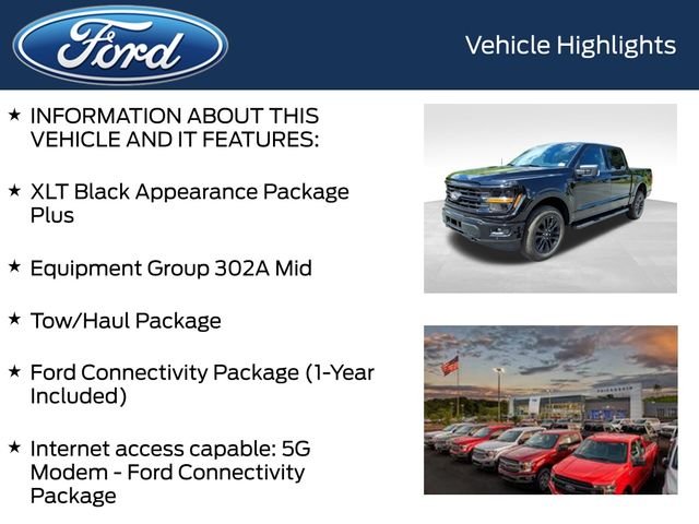 New 2026 Agate Black Metallic Ford XLT image 4