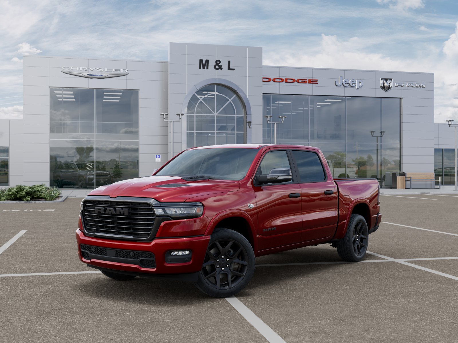 New 2026 Molten Red Pearl-Coat Exterior Paint RAM Laramie image 28