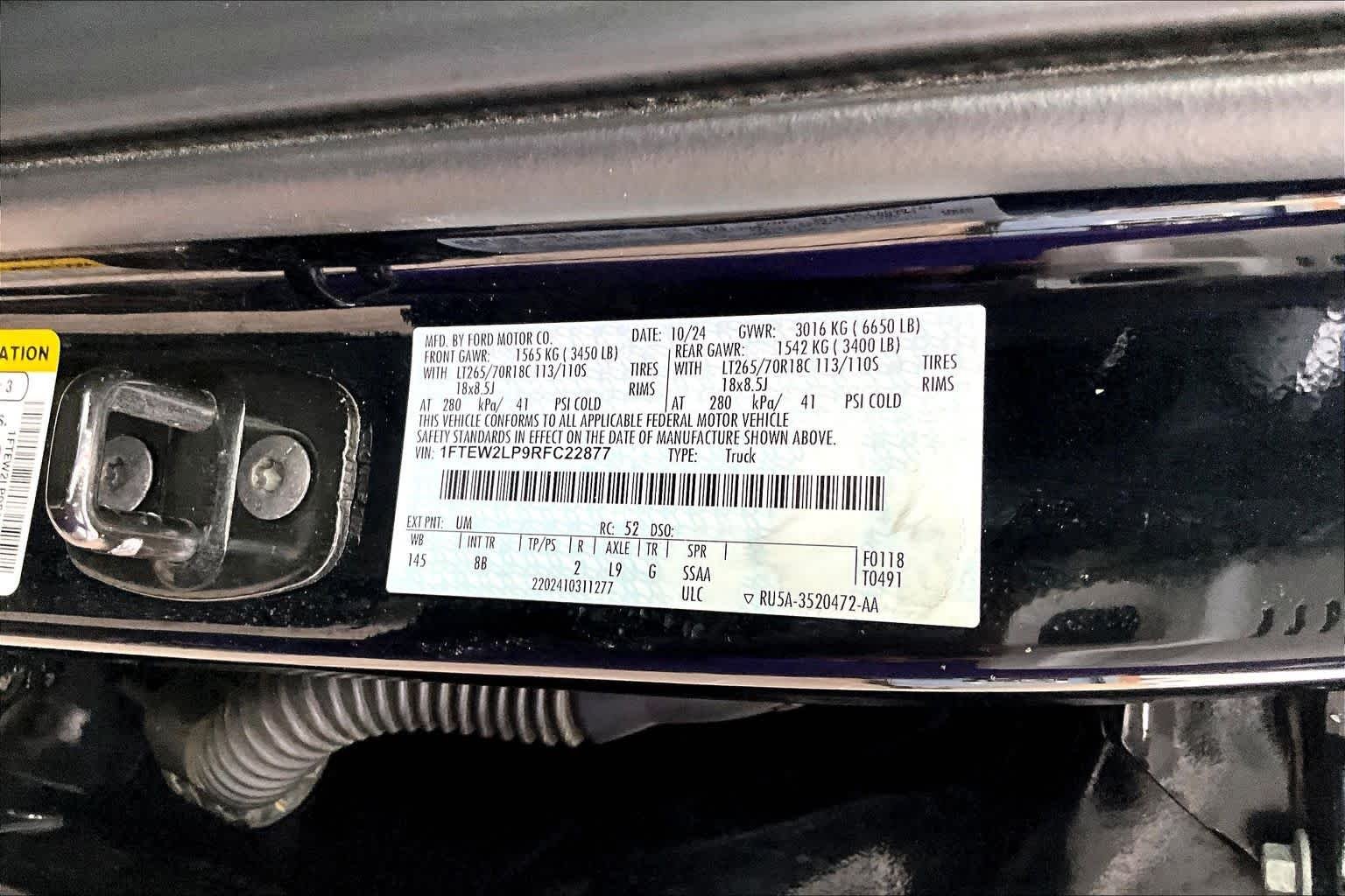 Certified Used 2024 Agate Black Metallic Ford STX image 34