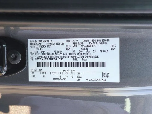Used 2022 Gray Ford Lariat image 37