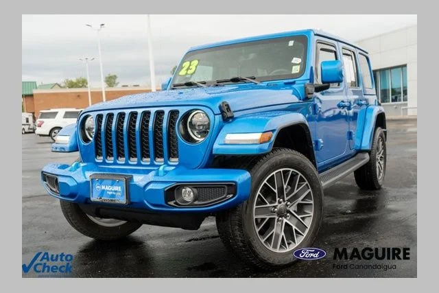 Used 2023 Blue Jeep Sahara 4xe image 1