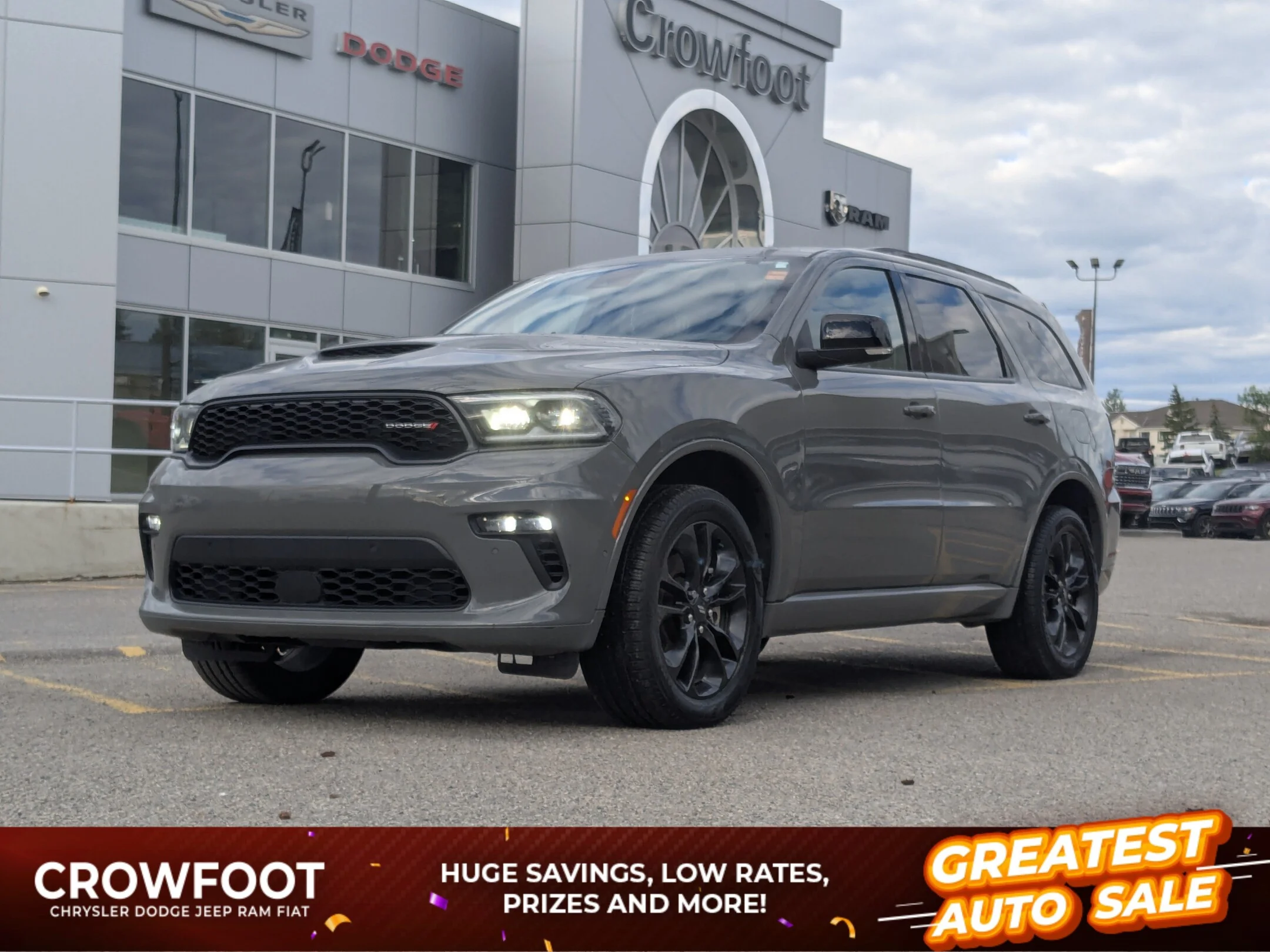 Certified Used 2023 Grey Dodge GT Plus - - AWD - Blacktop Pkg - Park Assist - 10.1 Touchscreen - Captain Chairs & More! image 1