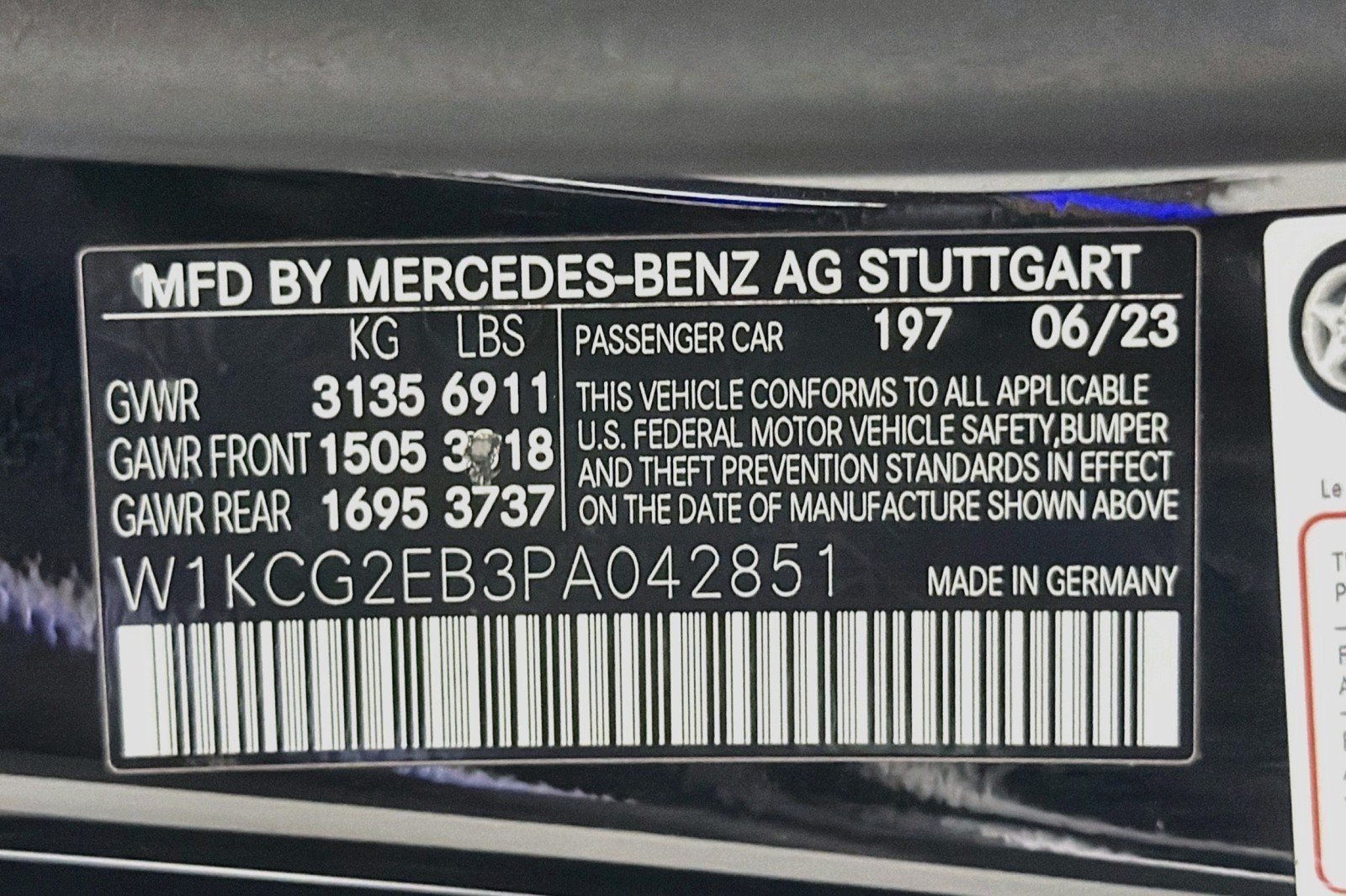 Certified Used 2023 Obsidian Black Metallic Mercedes-Benz EQS 450 image 27