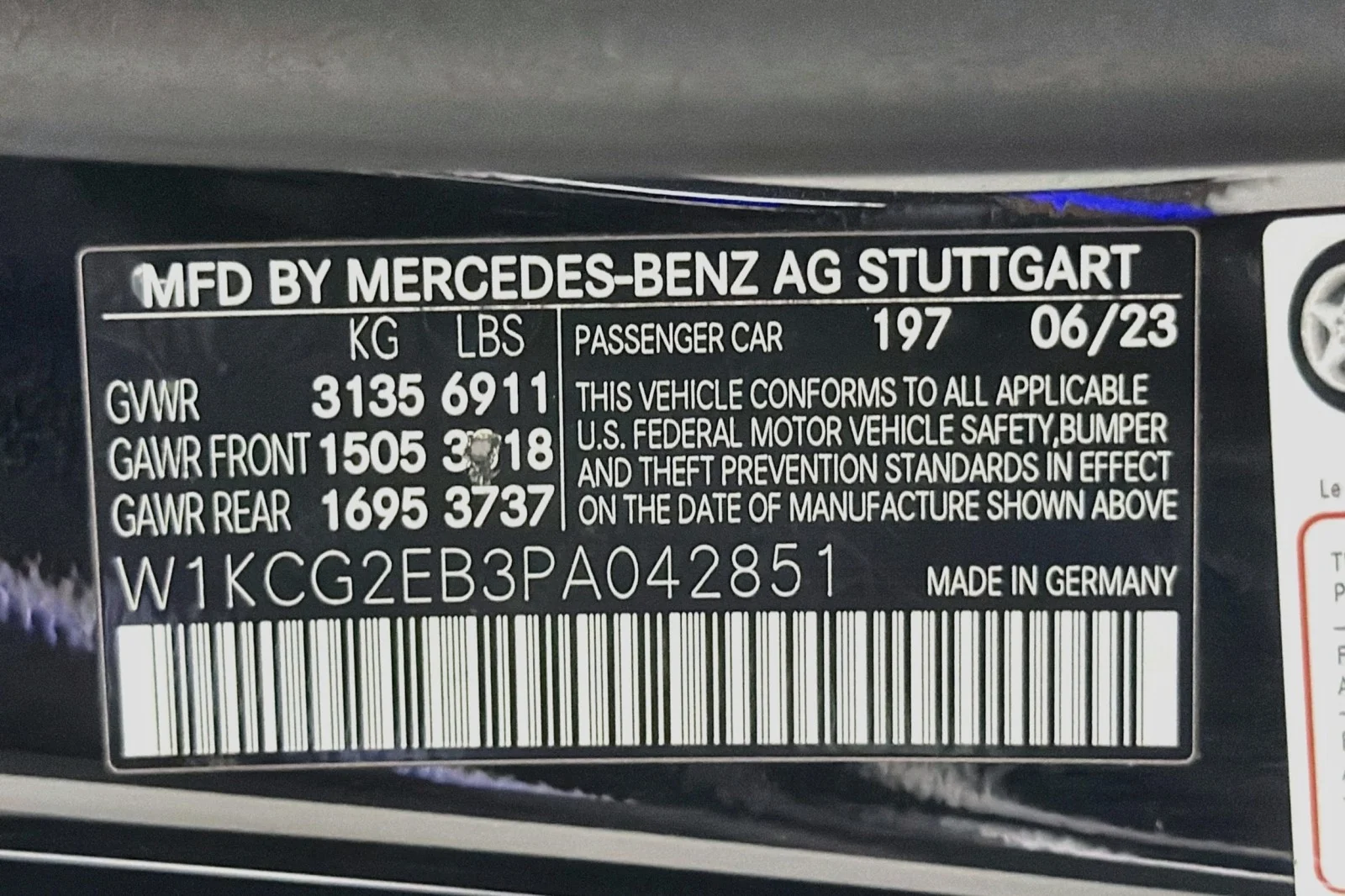 Certified Used 2023 Obsidian Black Metallic Mercedes-Benz EQS 450 image 27