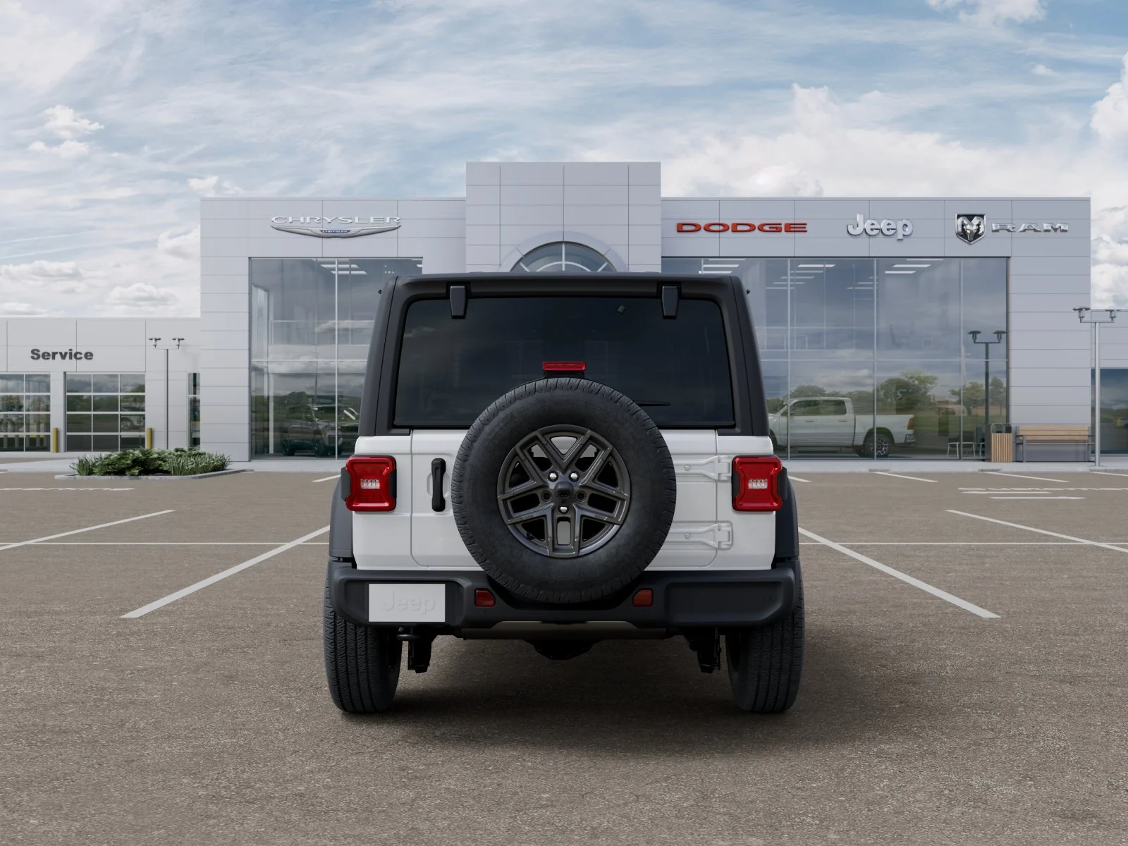 New 2026 Bright White Clear-Coat Exterior Paint Jeep Sport S image 33