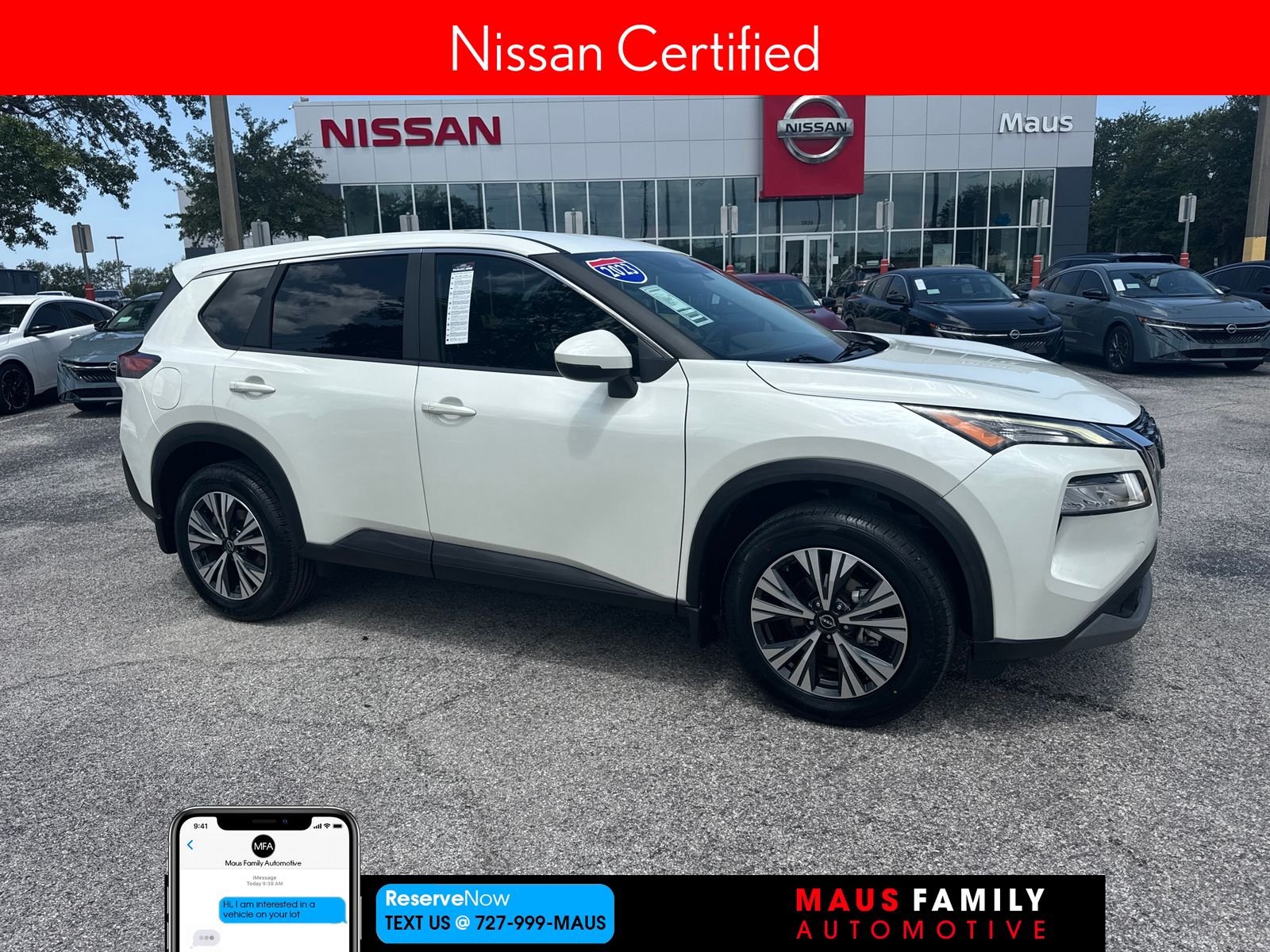 Certified Used 2023 White Nissan SV image 1