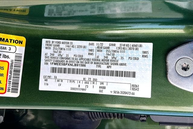 Used 2022 Eruption Green Metallic Ford Base image 50