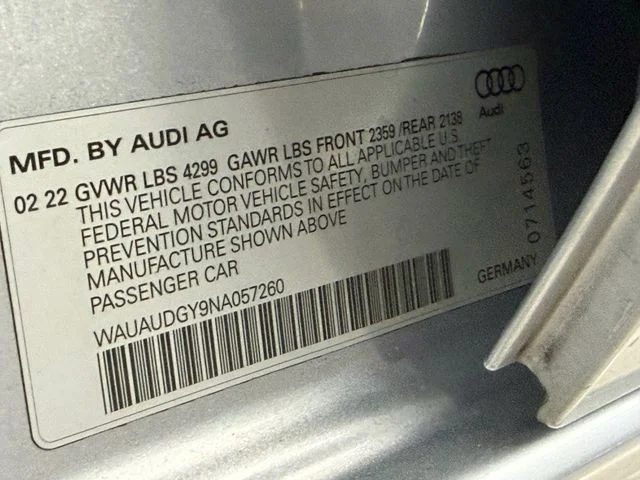 Used 2022 Gray Audi 40 Premium image 19