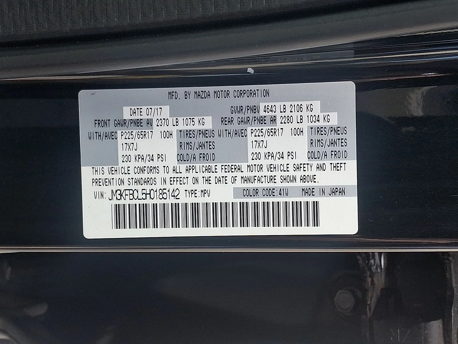 Used 2017 Black Mazda Touring image 24
