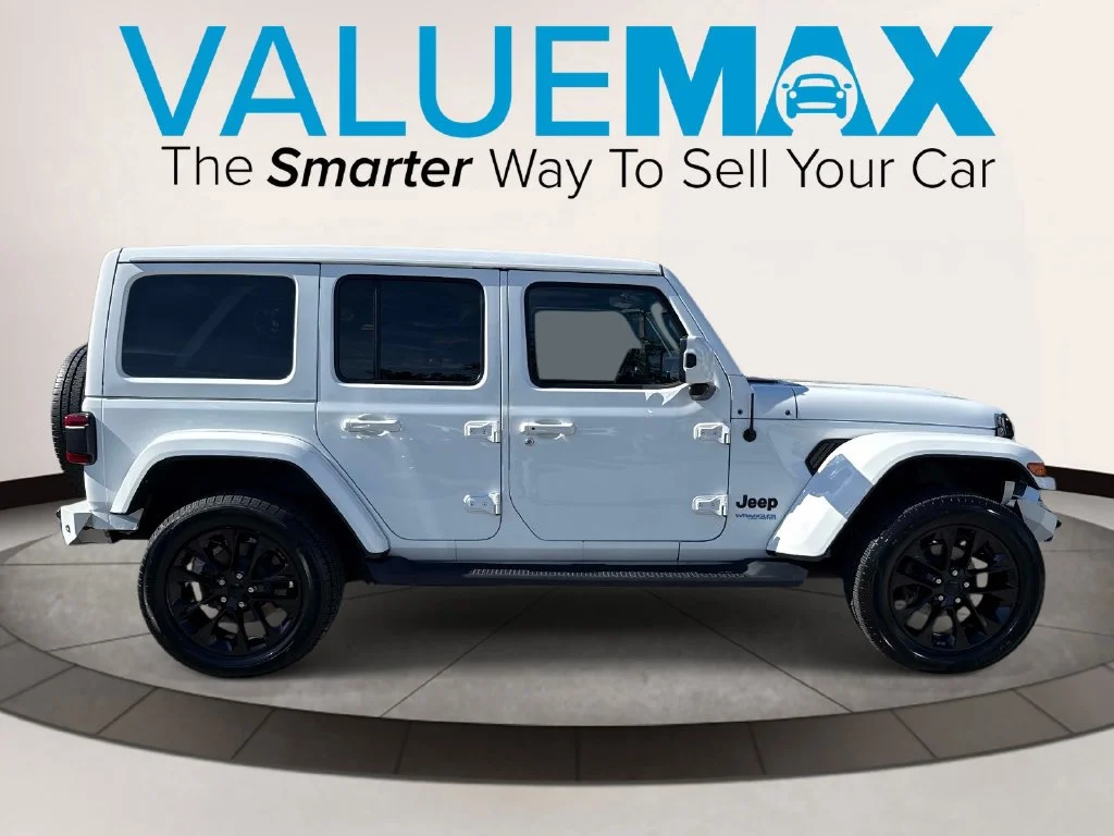 Used 2021 White Jeep Unlimited Sahara 4xe image 2
